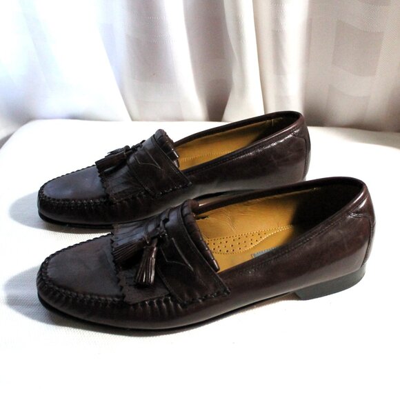 Johnston & Murphy Breland Kiltie Tassel Loafers, Cordovan Leather, Size 10.5M - Picture 4 of 10